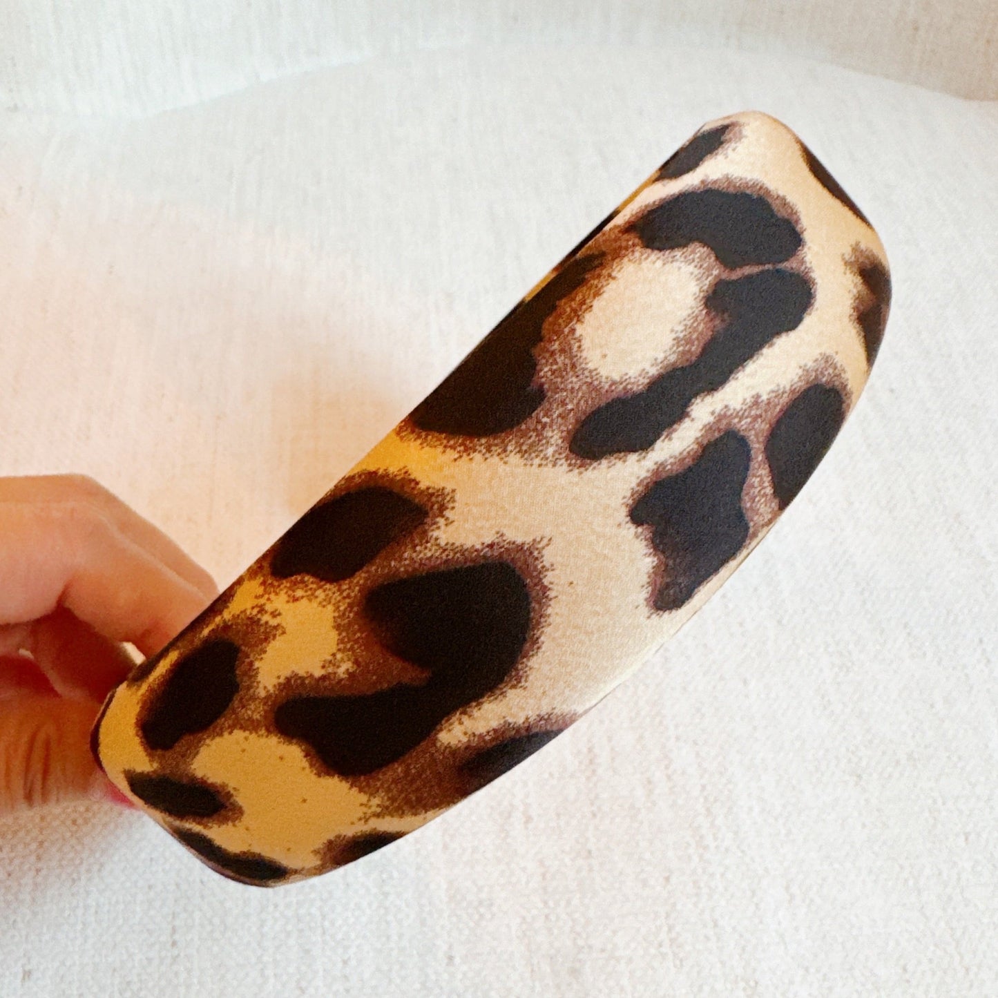 Luxe Satin Leopard Headband