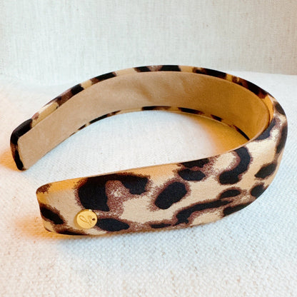 Luxe Satin Leopard Headband