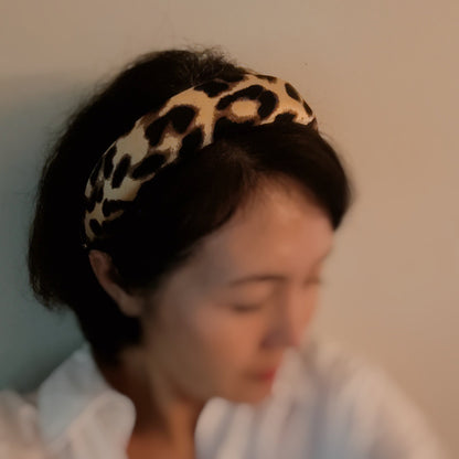 Luxe Satin Leopard Headband
