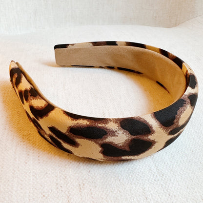 Luxe Satin Leopard Headband