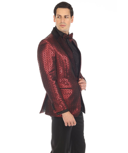 Men's Mojito Red Shawl Collar Tuxedo 1 Button 2 Vent Slim Fit