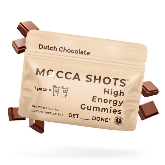 Mocca Shots Energy Gummies with Caffeine | 12-Pack - Dutch Chocolate