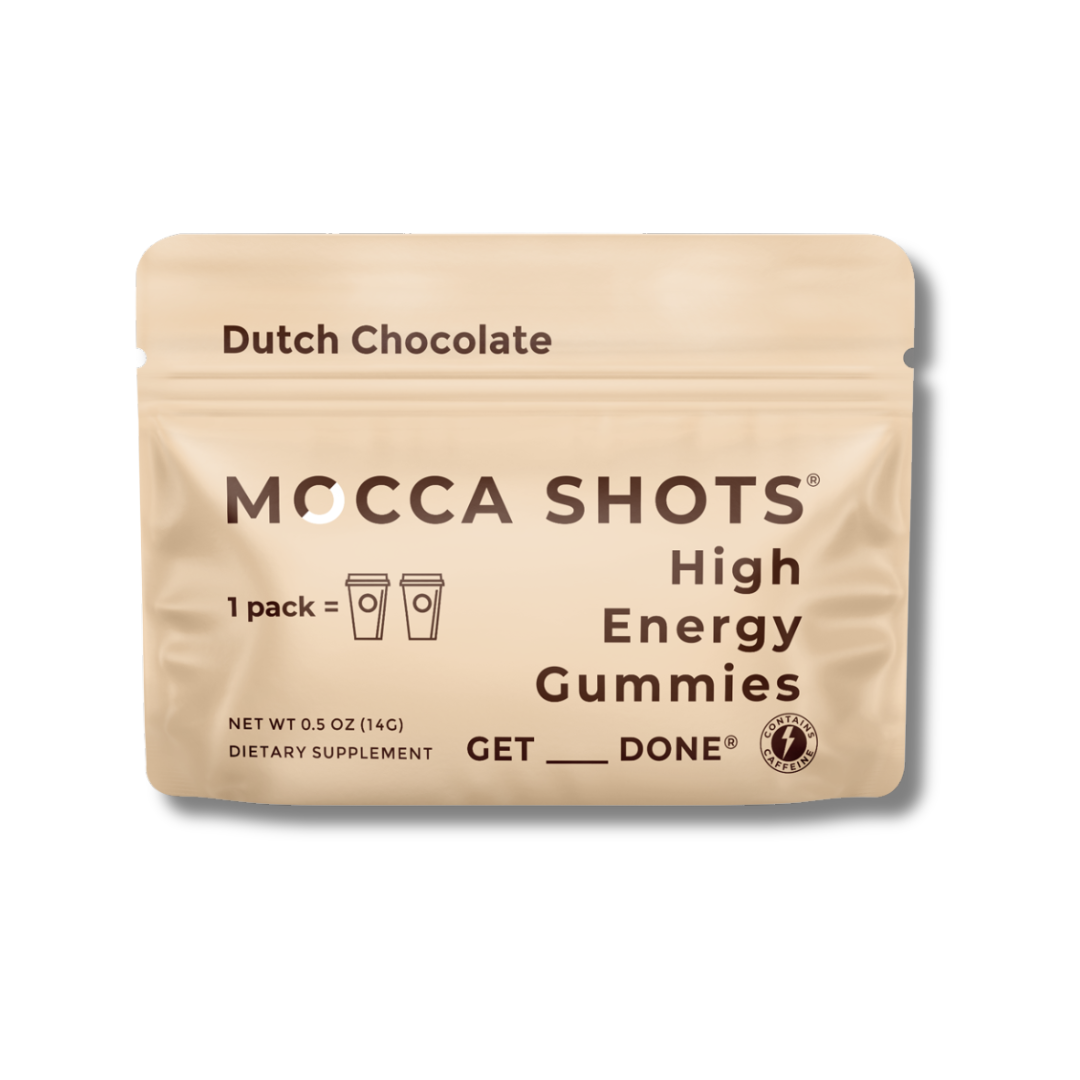 Mocca Shots Energy Gummies with Caffeine | 12-Pack - Dutch Chocolate