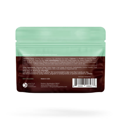 Mocca Shots Energy Gummies with Caffeine | 12-Pack - Mint Chocolate