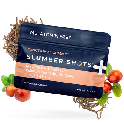 Slumber Shots - Melatonin Free - Sleep Aid Gummies | 12-Pack, Wild Berry + Pineapple