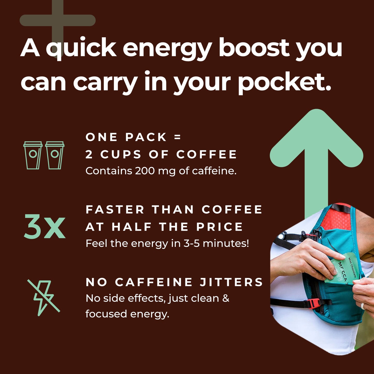 Mocca Shots Energy Gummies with Caffeine | 12-Pack - Mint Chocolate