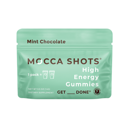 Mocca Shots Energy Gummies with Caffeine | 12-Pack - Mint Chocolate
