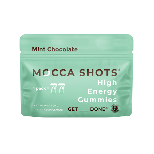 Mocca Shots Energy Gummies with Caffeine | 12-Pack - Mint Chocolate
