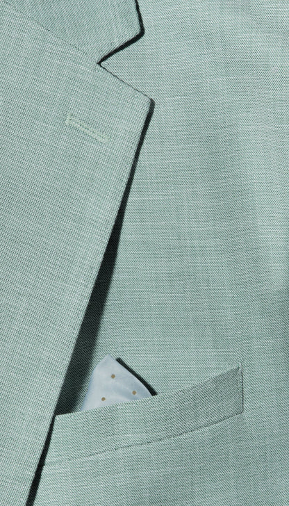 Slim Fit Two Button 3-Piece Sharkskin Business Suit – Moss Green