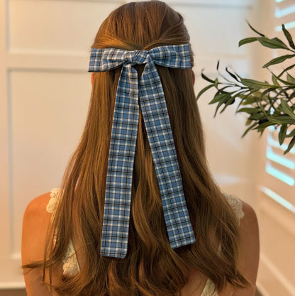 My Dear Preppy Plaid Bow Hair Clip