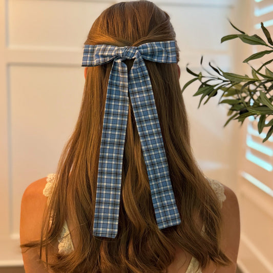 My Dear Preppy Plaid Bow Hair Clip