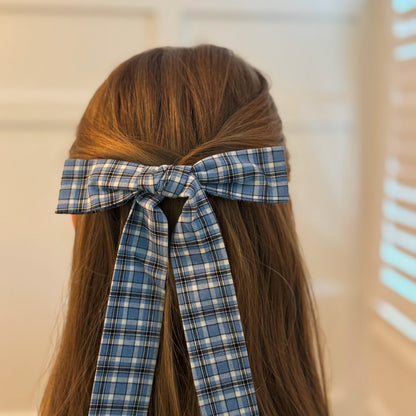 My Dear Preppy Plaid Bow Hair Clip