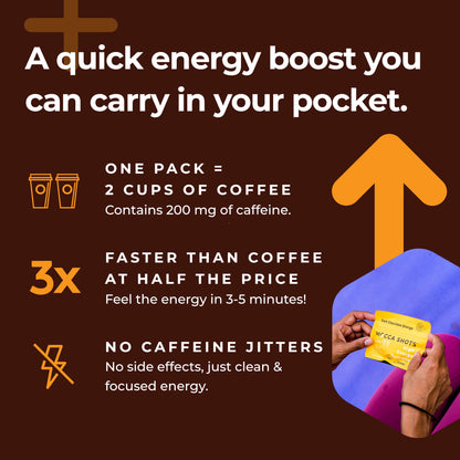 Mocca Shots Energy Gummies with Caffeine | 12-Pack - Dark Chocolate Orange