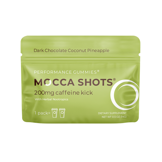 Mocca Shots Energy Gummies with Caffeine | 12-Pack - Coconut Pineapple