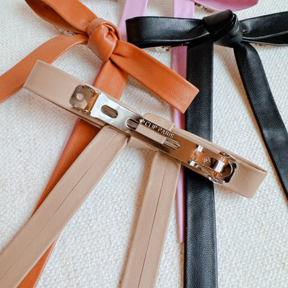 Preppy Structured Bow Hair Clip Set of 2