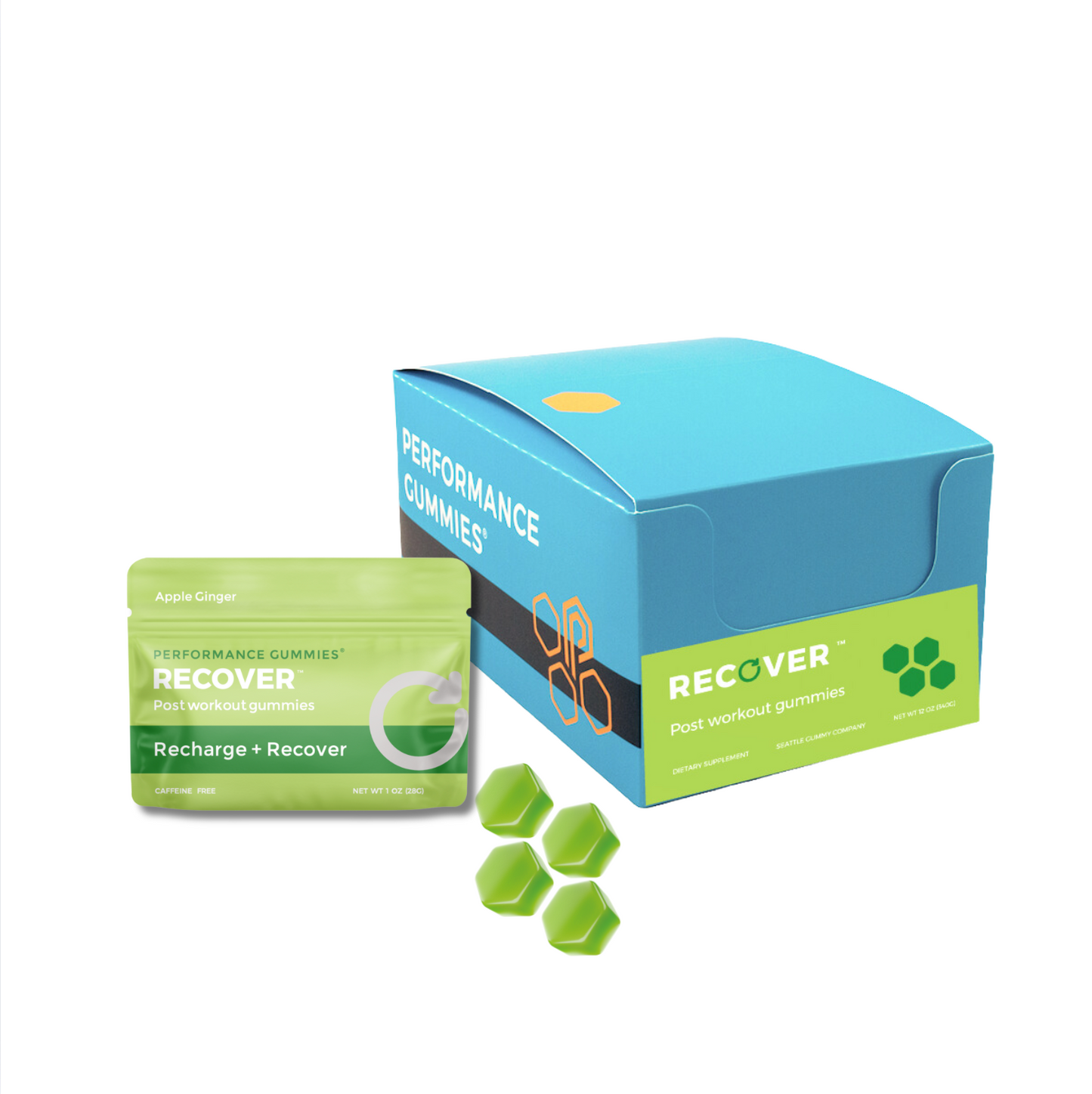 Performance Gummies - Recover - Apple Ginger - Post-Workout Gummies (12-Pack)