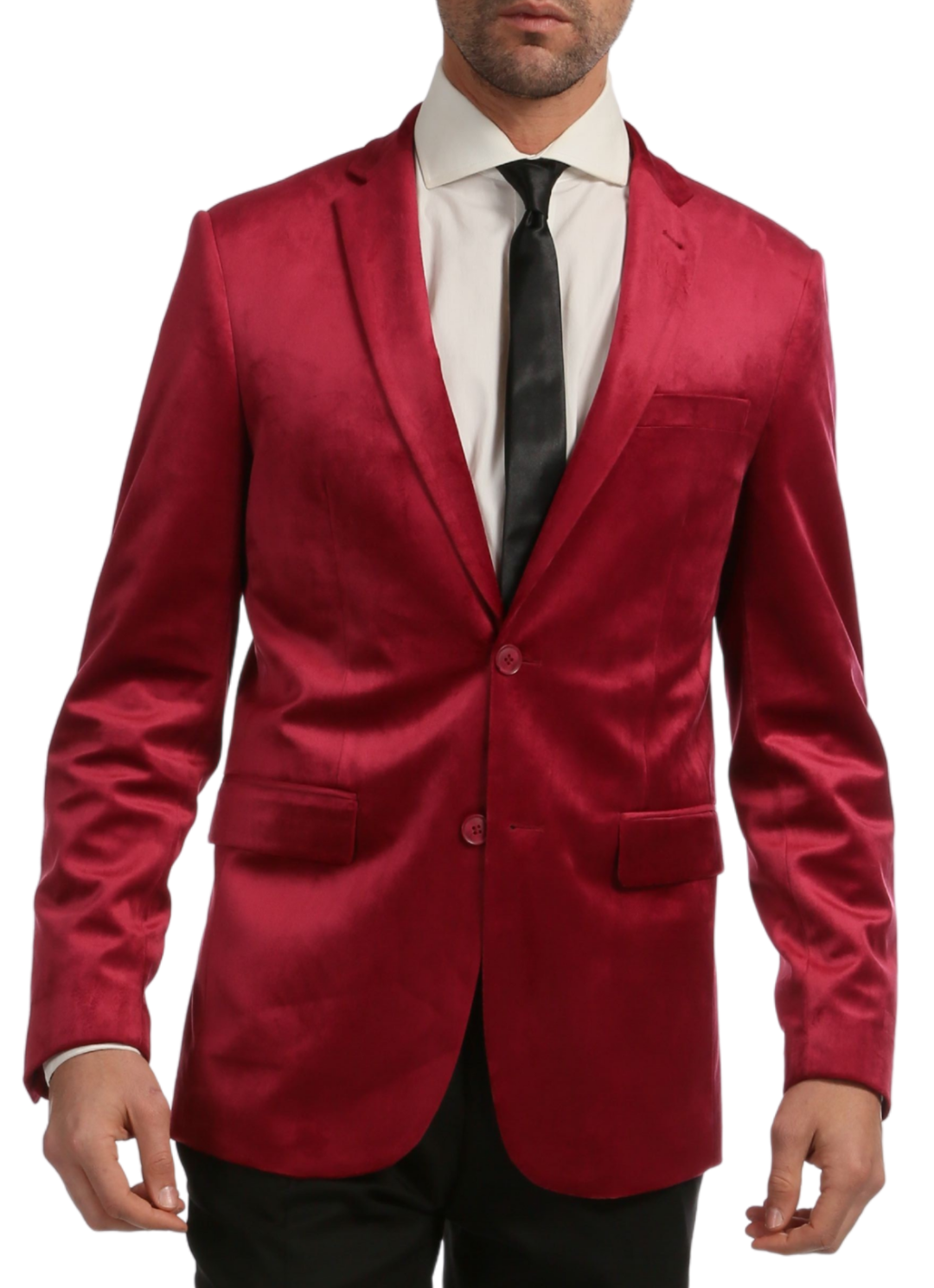 Ferrecci Men's Burgundy MARQUEE Velvet Blazer