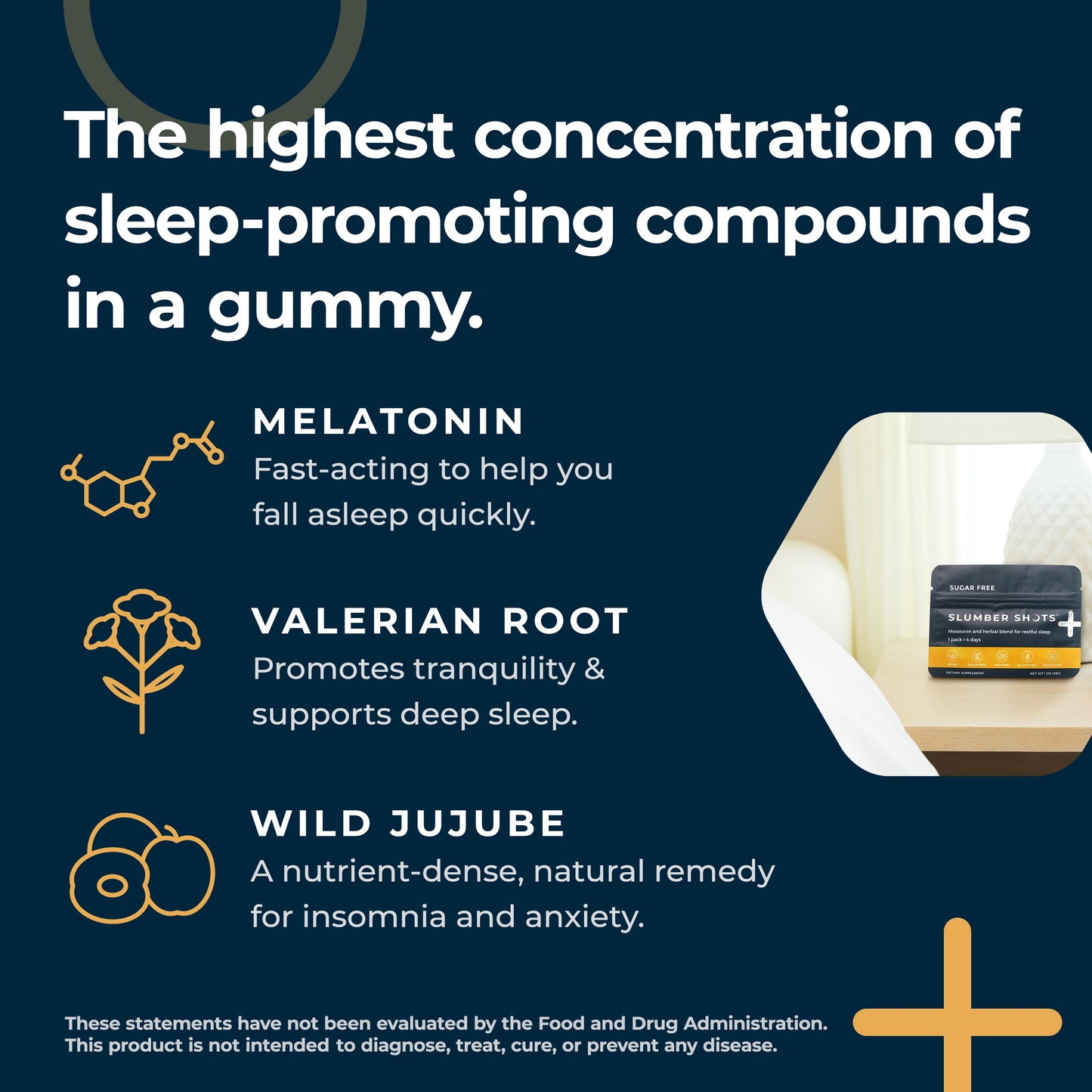 Slumber Shots - Sugar Free - Sleep Aid Gummies | 12-Pack, Mango Flavor