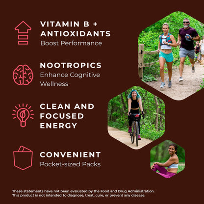 Mocca Shots Energy Gummies with Caffeine | 12-Pack - Dark Chocolate Raspberry