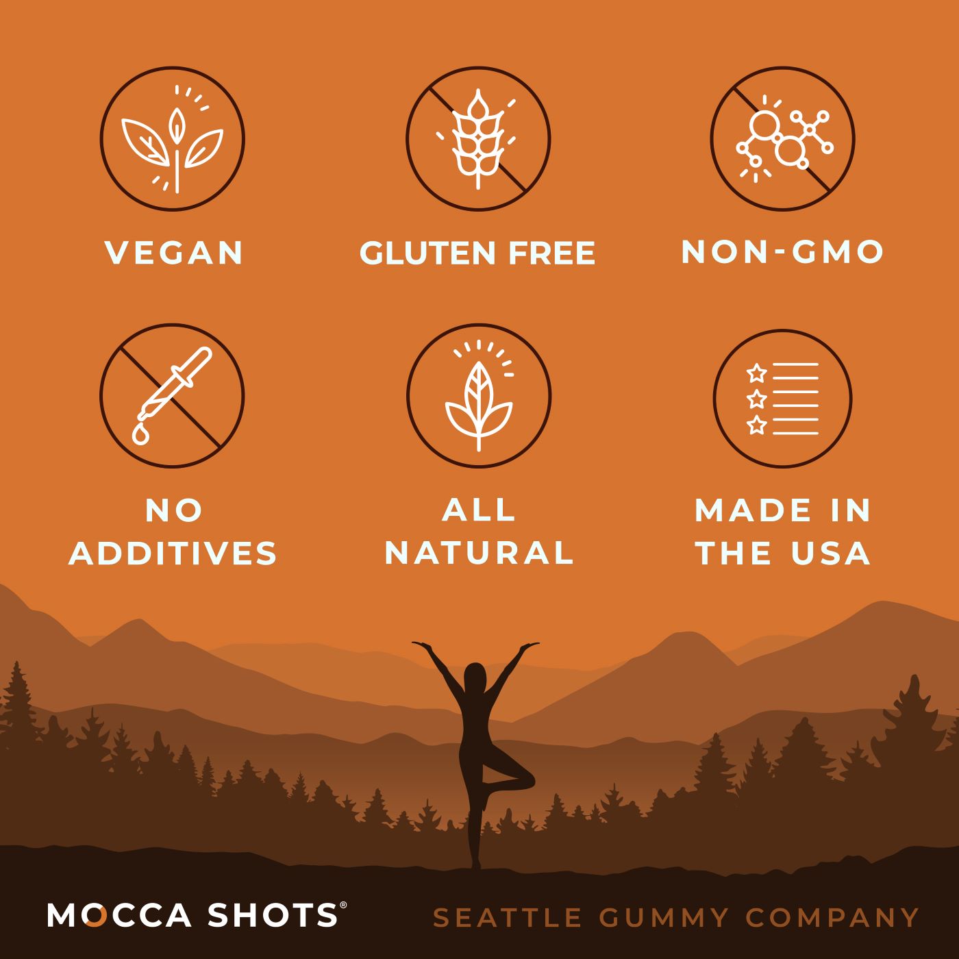 Mocca Shots Energy Gummies with Caffeine | 12-Pack - Salted Caramel Chocolate