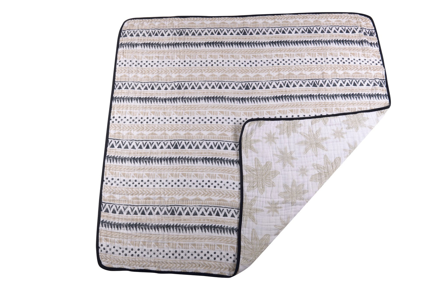 Pyramid and Boho Fields Cotton Muslin Newcastle Blanket