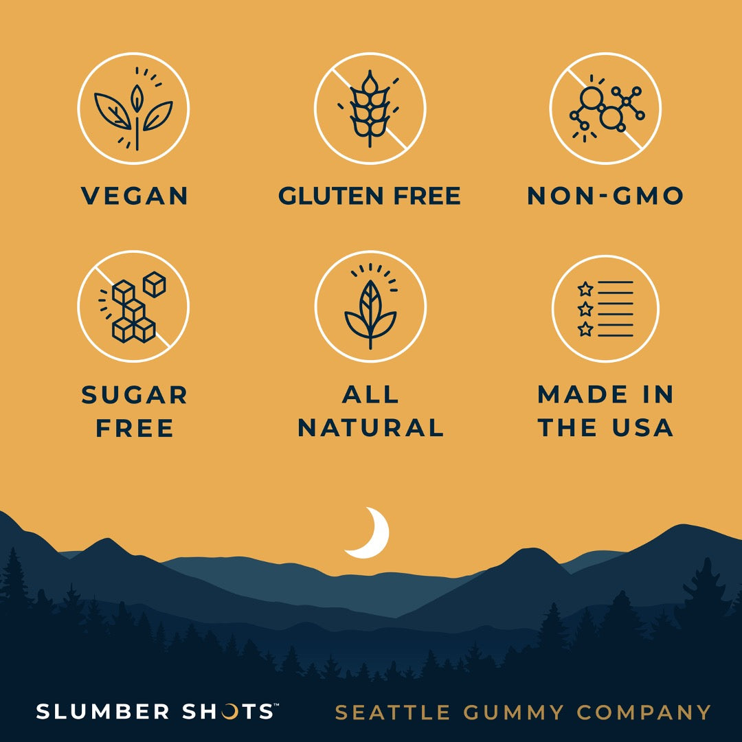 Slumber Shots - Sugar Free - Sleep Aid Gummies | 12-Pack, Mango Flavor