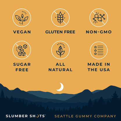 Slumber Shots - Sugar Free - Sleep Aid Gummies | 12-Pack, Mango Flavor