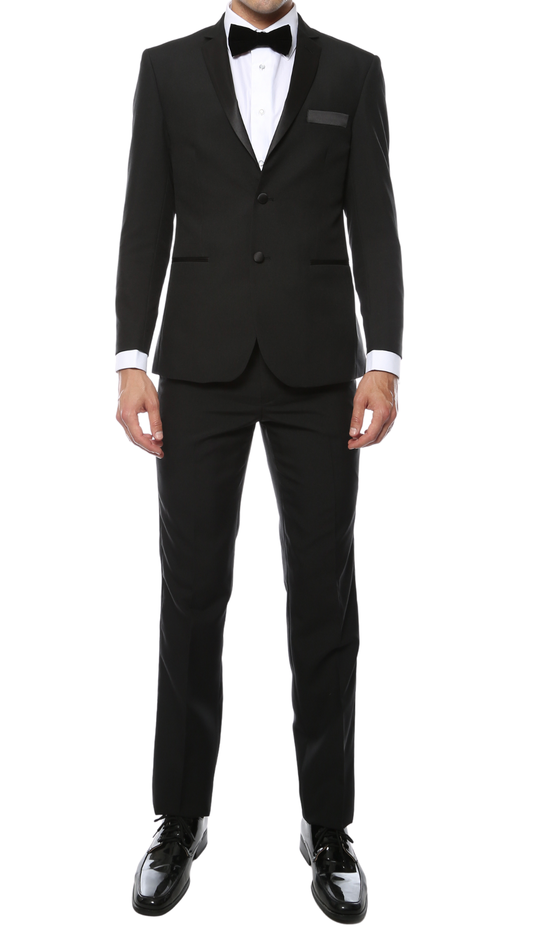Paul Lorenzo MMTUX Black Regular Fit 2pc Tuxedo