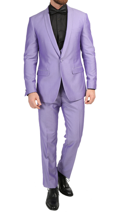 Ferrecci Men's Daxson Ultra Violet Slim Fit Shawl Collar 3pc Tuxedo
