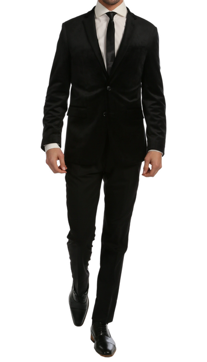 Ferrecci Men's Black MARQUEE Velvet Blazer