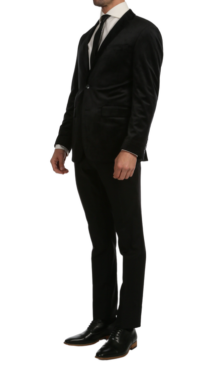 Ferrecci Men's Navy MARQUEE Velvet Blazer