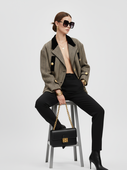 WEST VILLAGE Herringbone Tweed Jacket BYMANYC ® New York