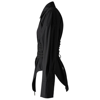 Waist-Tied Irregular Shirt, Hudson Yards | Women - BYMANYC ® New York