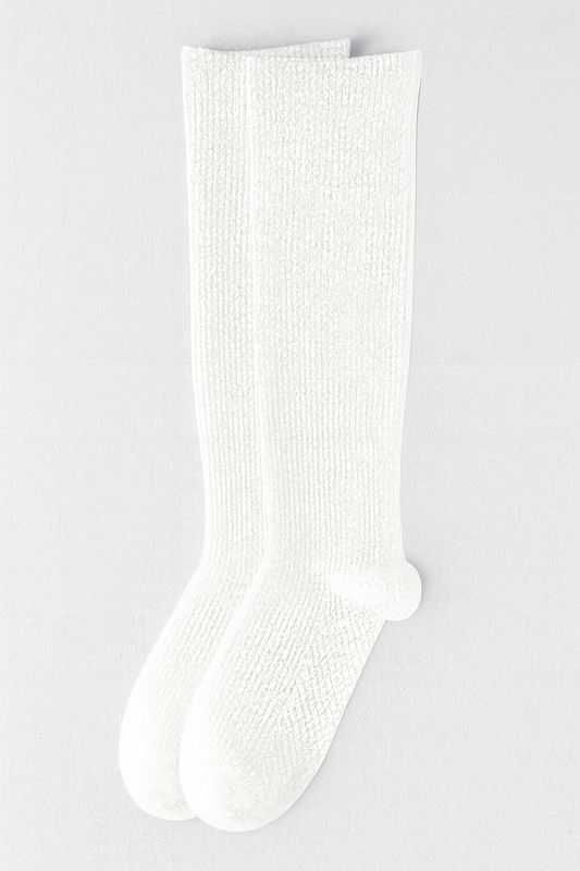 White Compression Socks - All Day Mens and Womens