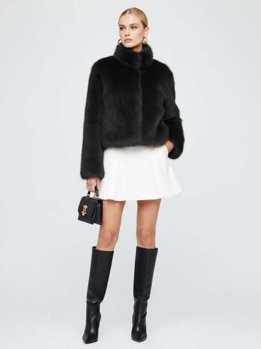 Women's Faux Fur Jacket UPPER EAST SIDE ECO FASHION BYMANYC ® New York