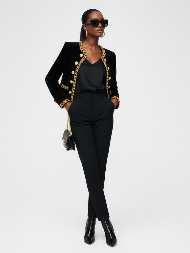 Women's Velvet Jacket GRAMERCY ECO COUTURE BYMANYC ® New York