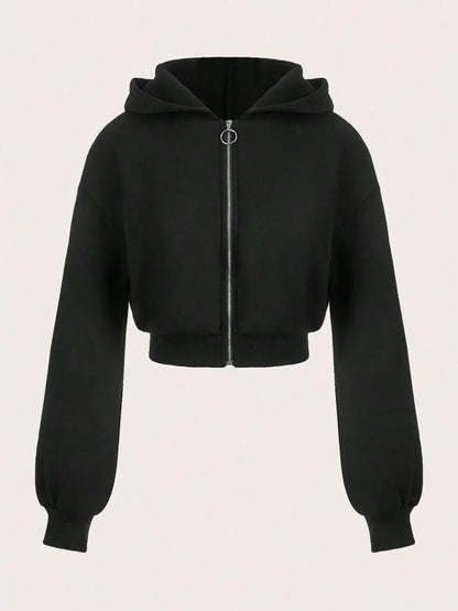 Zip-Up Cropped Hoodie | Brooklyn - BYMANYC ® New York