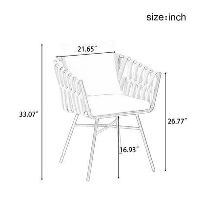 Discover Unmatched Flexibility in Alfresco Dining With Six Creatively Arranged Chairs Made of Polyester Woven Tape and A