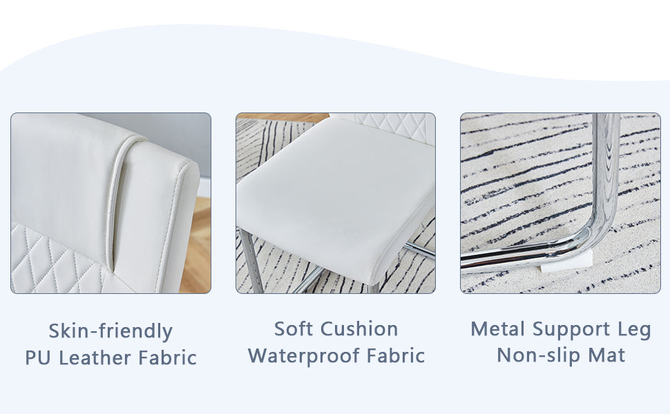 Table and Chair Set.63'x31.5x30' Black Marble-Patterned Slabs Tabletop With Stainless Steel Butterfly Legs.Paried With 4