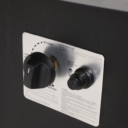 Vernon Rectangle Fire Pit 50,000 BTU Dark Gray Iron 50x25.5x15.25 Inches