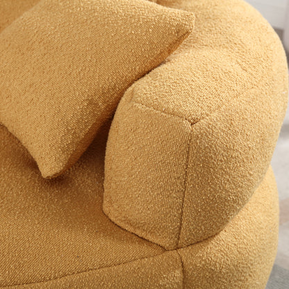 Chenille Sponge Single Sofa,No Assembly Required,Fluffy Modern Sleeper Chair for Living Room, Bedroom, Lounge and Projec