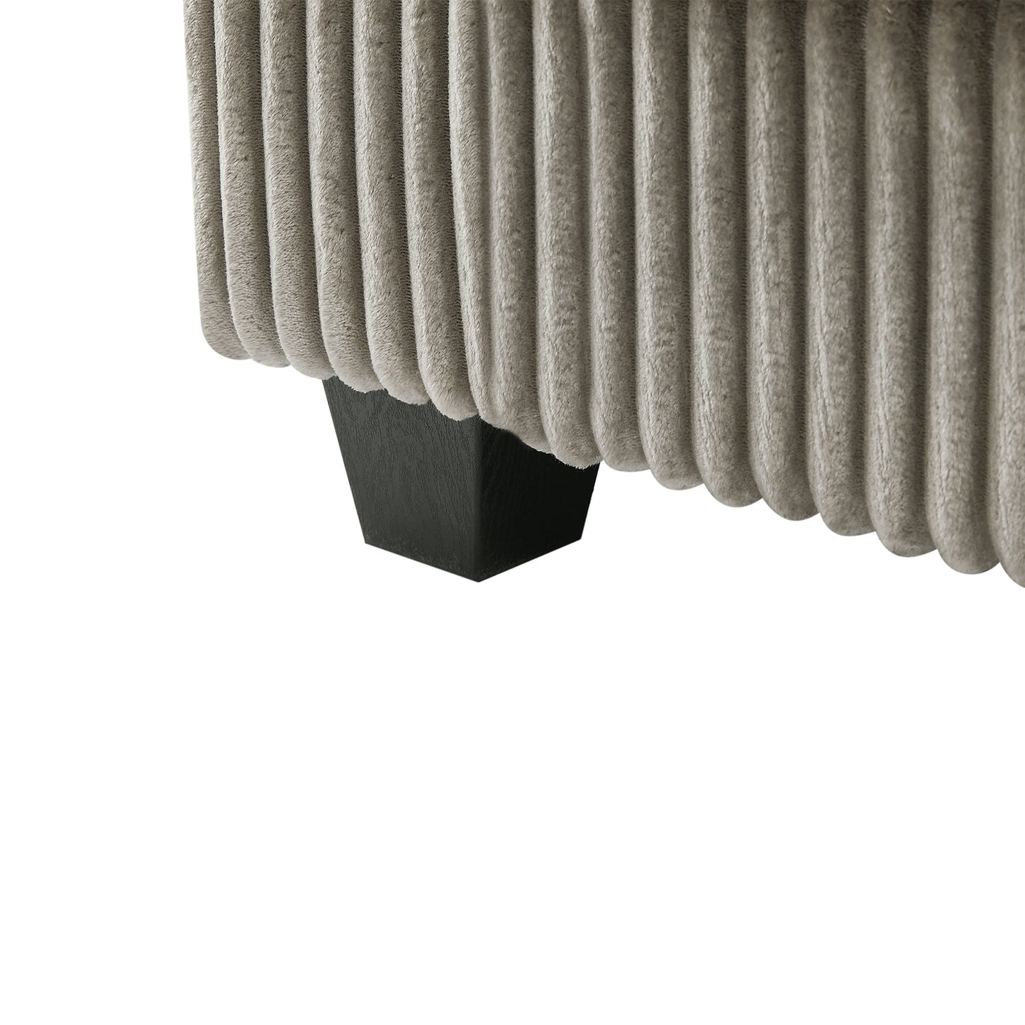 Modern 4-Seater Corduroy Sofa Couch With USB Ports, Hidden Storage Arms, and Flip-Top Cup Holders, Brown, 133 Inches