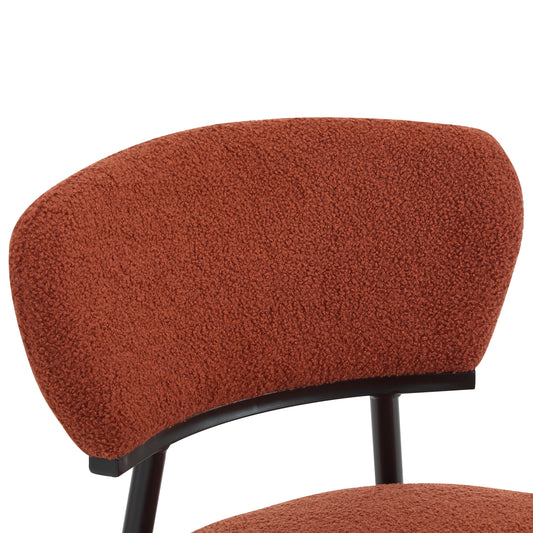Upholstered Dinning Chair Set of 2-Orange
