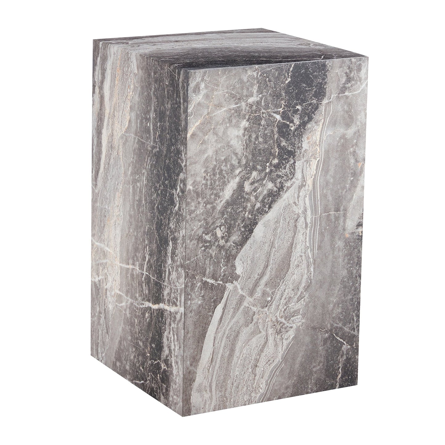 Modern MDF Coffee Table With Gray Textured Patterns and Stylish Design.11.80*11.80*19.60.Luxurious Design, Fashion Textu