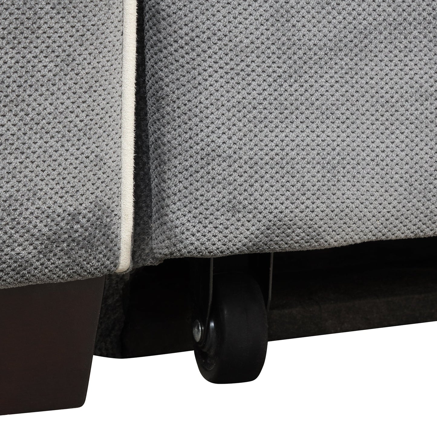 61.4' Upholstered Sleeper Bed, Pull Out Sofa Bed Couch Attached Two Throw Pillows, Dual USB Charging Port and Adjustable