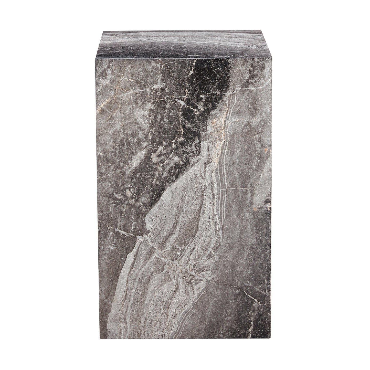 Modern MDF Coffee Table With Gray Textured Patterns and Stylish Design.11.80*11.80*19.60.Luxurious Design, Fashion Textu