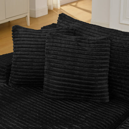 Two-Seater Lazy Sofa Lounge Chair,Compressed Sofa No Assembly Required, Made of Velvet Fabric, Fluffy Modern  Lounge Cha