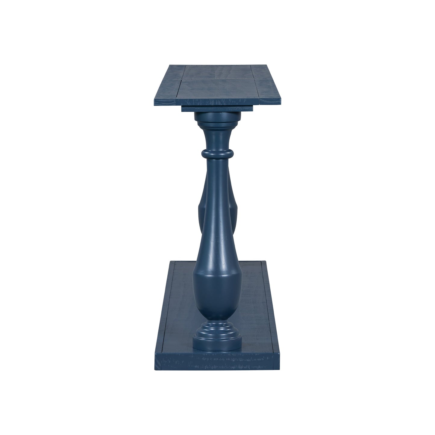 Vintage Sofa Table Console Table With Luxurious Pine Veneer and Elegance Vase-Leg Design,for Living Room Study Room Entr