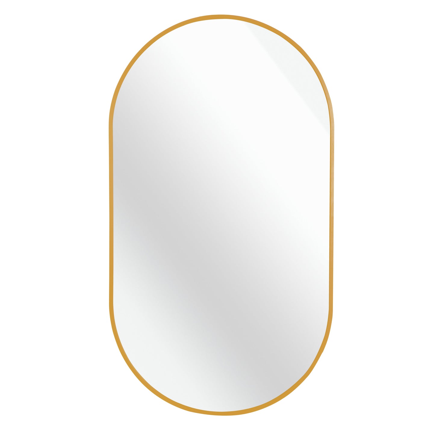 Gold 20 X 28 Inch Metal Oval  Mirror