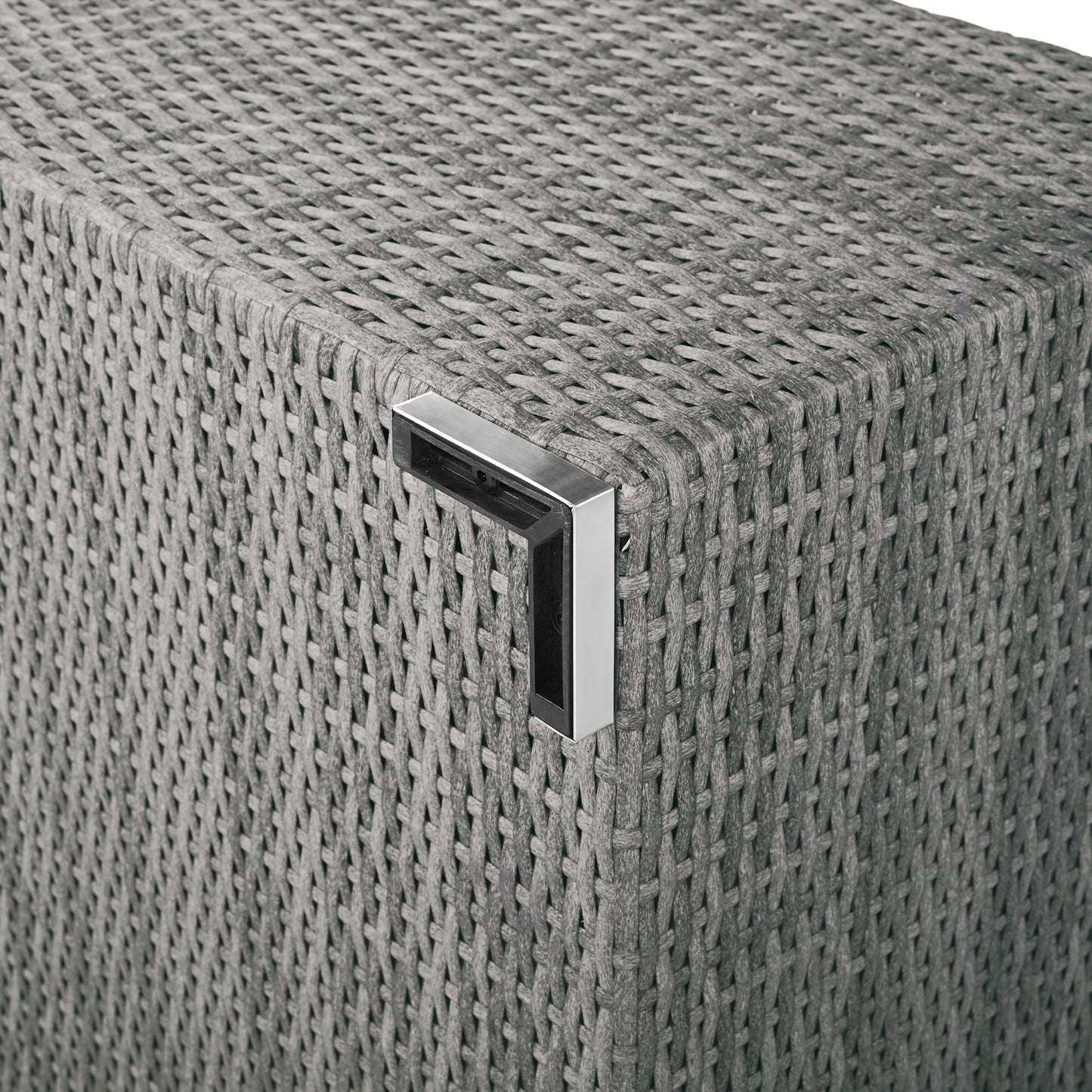 Patio Furniture Set Outdoor Daybed Rattan Sectional With Cushions and Center Table, Beige, Iron & Rattan, Multiple Sizes